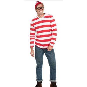 Tipsy Elves Where’s Walden Costume Mens Size Large L Shirt Beanie Hat Glasses